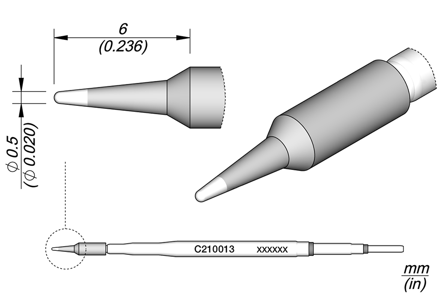C210013 - Cartridge Conical Ø 0.5